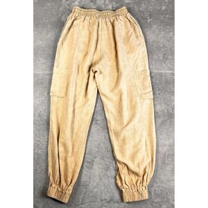 Urban Outfitters Oversized Beige Linen Blend Utility Joggers Womens Size‎ Small